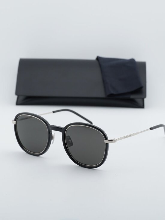 Saint Laurent SL436 001 Round Sunglasses - Black main image 8
